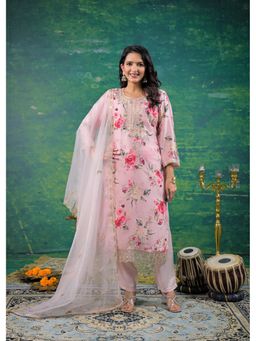 Autumnlane - Mahi Thistle Printed Kurta with Pant and Dupatta