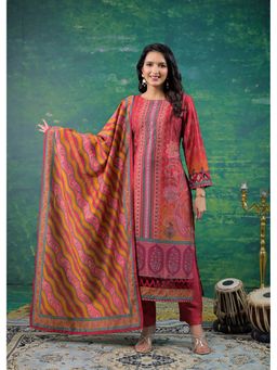 Autumnlane - Rabha Ruby Printed Kurta with Pant and Dupatta