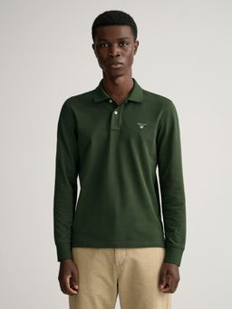 GANT - Men Green Solid Regular Fit Polo T-Shirt