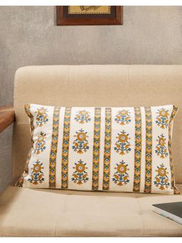 Fabindia - Multi Nafisa Hand Block Printed Cotton Cushion Cover (More Sizes)