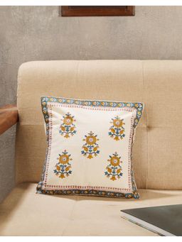 Fabindia - Multi Nafisa Hand Block Printed Cotton Cushion Cover (12X12 Inches)