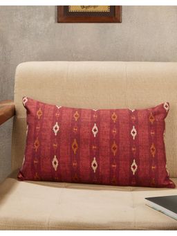 Fabindia - Maroon Zahara Embroidered Cotton Cushion Cover (More Sizes)