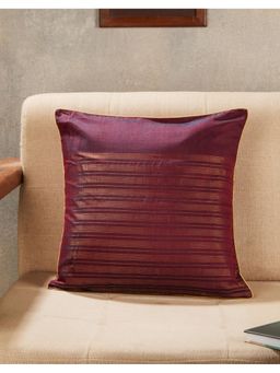 Fabindia - Maroon Jalsa Maheshwari Woven Cotton Silk Cushion Cover (16X16 Inches)