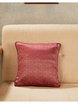 Fabindia - Maroon Jalsa Banarsi Woven Cotton Silk Cushion Cover (12X12 Inches)