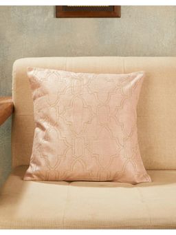 Fabindia - Pink Zara Embroidered Cotton Cushion Cover (16X16 Inches)