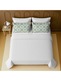 Mayfair Homes London - 100% Luxury Cotton Super King Bedsheet With 2 Printed Pillow Covers Green