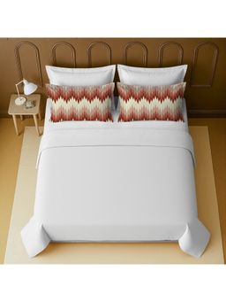 Mayfair Homes London - 100% Luxury Cotton Super King Bedsheet With 2 Printed Pillow Covers White