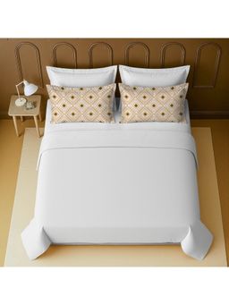 Mayfair Homes London - 100% Luxury Cotton Super King Bedsheet With 2 Printed Pillow Covers Beige