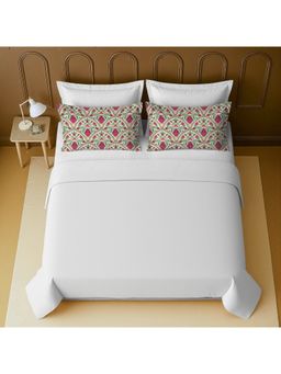 Mayfair Homes London - 100% Luxury Cotton Super King Bedsheet With 2 Printed Pillow Covers Pink