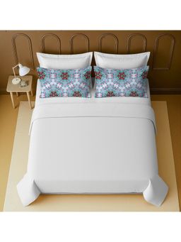 Mayfair Homes London - 100% Luxury Cotton Super King Bedsheet With 2 Printed Pillow Covers Blue