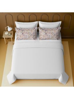 Mayfair Homes London - 100% Luxury Cotton Super King Bedsheet With 2 Printed Pillow Covers White