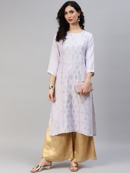 Readiprint - Staright Style Rayon Fabric Lavender Color Kurta