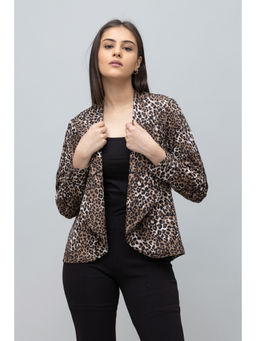 PURYS - Animal Print Summer Shrug Black