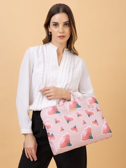 Caprese - Women Pink Barbara Laptop Bag (L)