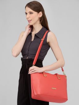 Caprese - Women Coral Amelia Satchel Bag (M)