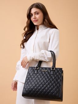 Caprese - Women Black Sheena Satchel Bag (L)