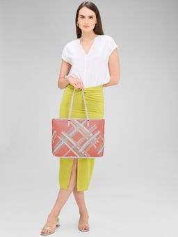 Caprese - Women Orange Renee Tote Bag (L)