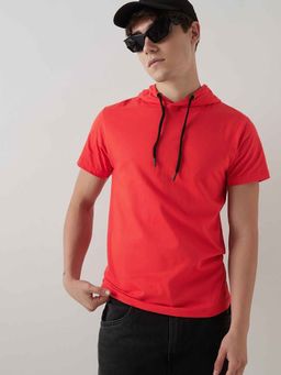 Bewakoof - Men's Red Hoodie T-shirt