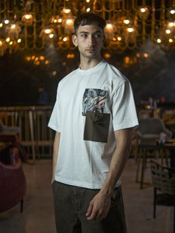 Odette - Franco White Cotton T-Shirt for Men