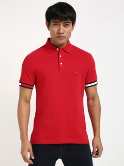 Tommy Hilfiger - Mens Red Polo T-Shirt