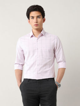 Arrow - Men's Manhattan Slim Fit Windowpane Checked Shirt