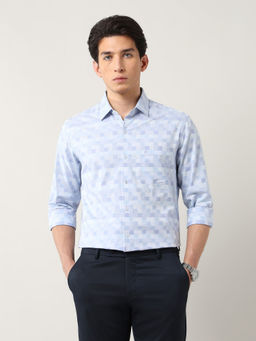 Arrow - Men's Manhattan Slim Fit Geometric Printed Shirt
