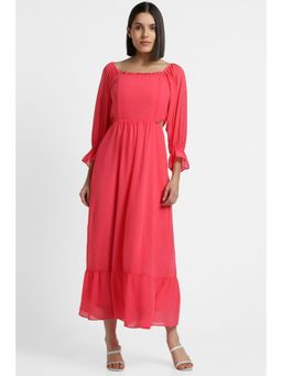 Allen Solly - Women Pink Solid Casual Dress