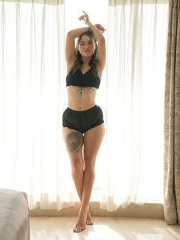 Ammarzo - Midnight Women’s Modal Satin Lace Co-ord Set