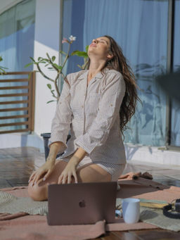 Ammarzo - Sunset Stripes Women’s 100% Cotton Sleepwear Co-ord Set