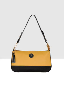 ESBEDA - Yellow Black Color Classic Drymilk Medium Shoulder Bag for Women