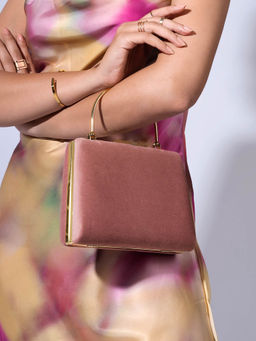 Joker and Witch - Joker & Witch Madonna Rose Pink Suede Clutch