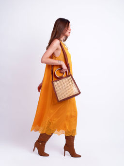 ODDCAT - D'Orsay Genuine Leather Textured Sling Bag