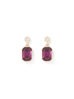 Forever New - Purple Rebecca Rectangle Stone Earring