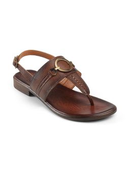 PEPPER - Rust Classic T-Strap Sandals