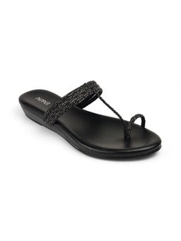 PEPPER - Women Black Kolhapuris