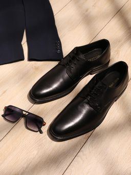 Monte Carlo - Men Black Lace Ups Genuine Leather Formal Derbies
