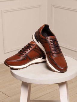 Monte Carlo - Brown Lace Ups Low-Top Casual Sneakers for Men