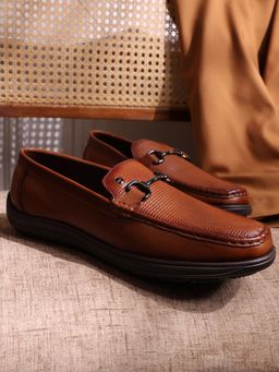 Monte Carlo - Men Tan Comfortable Slip On Leather Loafers