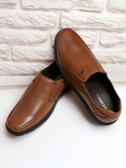 Monte Carlo - Tan Comfortable Slip On Formal Loafers for Men