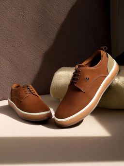 Monte Carlo - Tan Casual Lace Ups Sneakers for Men