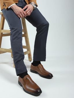 Monte Carlo - Men Tan Solid Slip On Genuine Leather Loafers