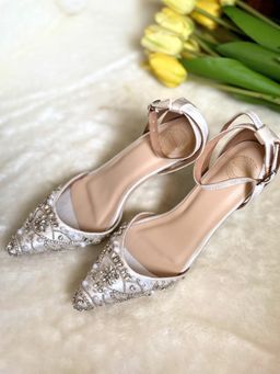 Modanta - White Diamond Sandal Heels