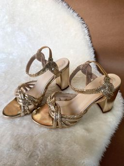 Modanta - Gold Twisted Heels