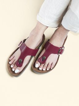 Monrow - Lysha Maroon Sandals