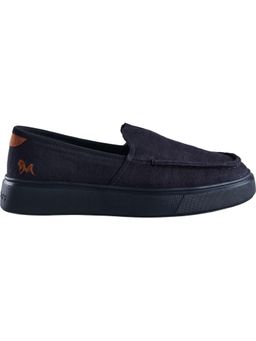Neeman's - Black Slip-On Canvas Shoes for Men