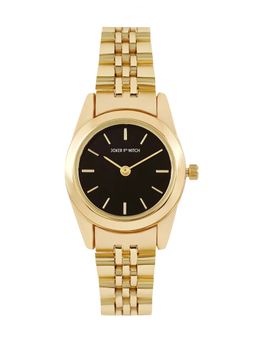 Joker and Witch - Joker & Witch London Black Dial Gold Metallic Link Strap Analog Womens Watch