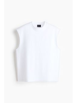 H&M - Men White Relaxed Fit Cotton Vest Top