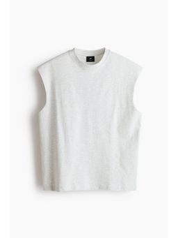 H&M - Men Grey Relaxed Fit Cotton Vest Top