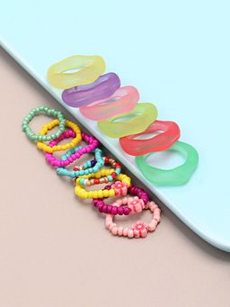 Yellow Chimes - Pack of 13 Knuckle Rings