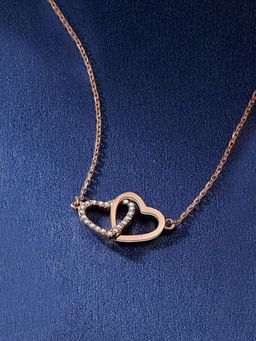 Yellow Chimes - Sterling Pure Silver (925) Rose Gold Plated Pendant Necklace